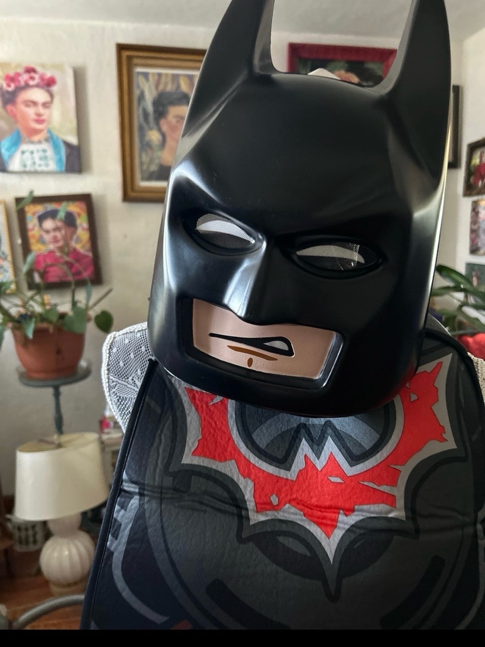 Lego Black and Red Superhero Costume with Printed Chest